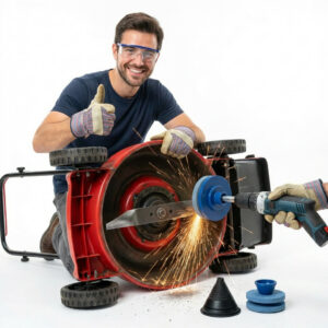 CutMaster® – Brousek na nože pro sekačky na trávu (1+1 ZDARMA)