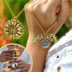 Náhrdelník se slunečnicovým medailonkem