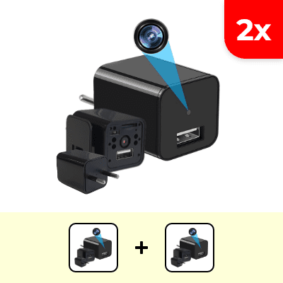 2x USB nabíječka se špionážní kamerou