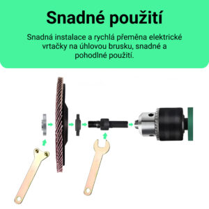 Alternative view of Adaptér úhlové brusky pro elektrickou vrtačku DrillGrinda™