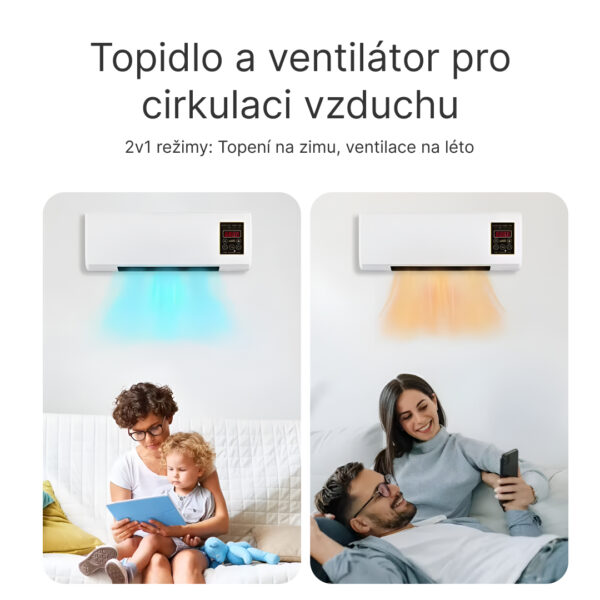 Enchantia – Ventilátor s funkcí vytápění a ventilace, montáž bez nářadí - Image 2