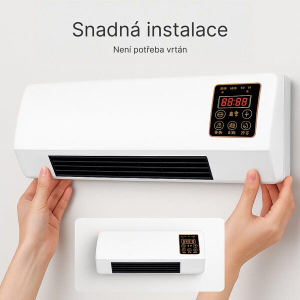 Enchantia – Ventilátor s funkcí vytápění a ventilace, montáž bez nářadí - Image 3