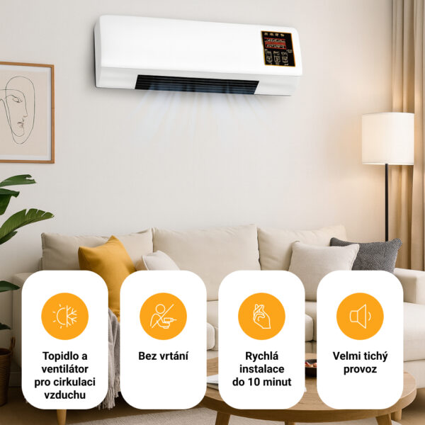 Enchantia – Ventilátor s funkcí vytápění a ventilace, montáž bez nářadí - Image 5