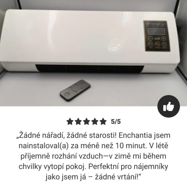 Enchantia – Ventilátor s funkcí vytápění a ventilace, montáž bez nářadí - Image 7