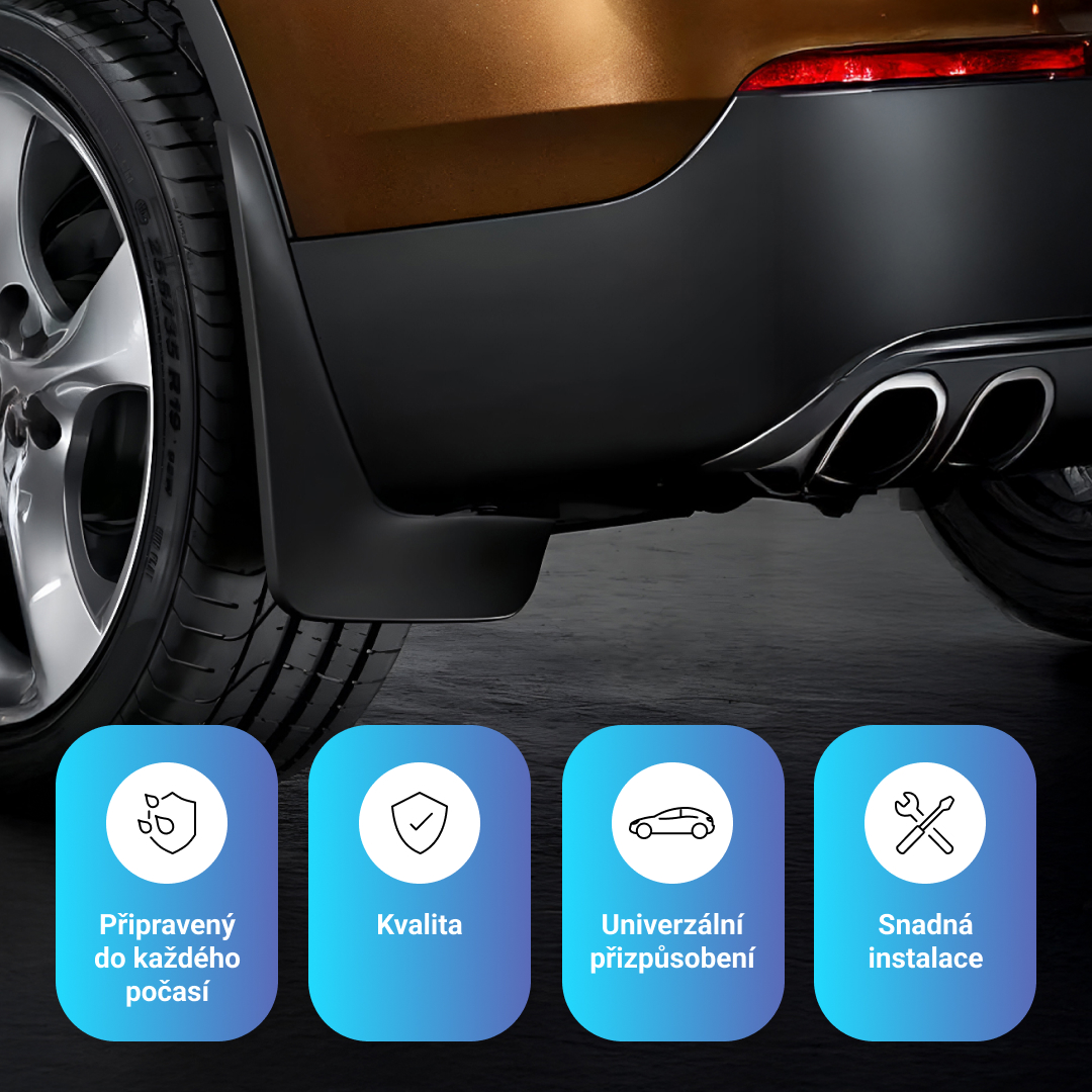 RuggedGuard™ - Blatník z měkké gumy pro vozidla - Univerzální sada 4 kusů pro auta a SUV - Obrázek 4